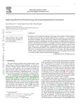 Improving Sketch Colorization using Adversarial Segmentation Consistency