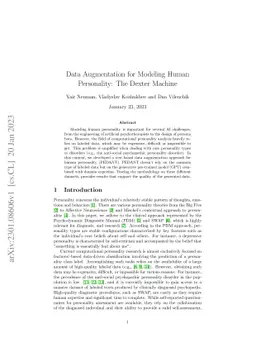 Data Augmentation for Modeling Human Personality: The Dexter Machine