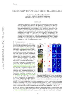 Holistically Explainable Vision Transformers