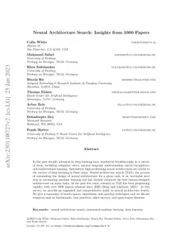 Neural Architecture Search: Insights from 1000 Papers