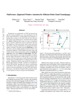 FlatFormer: Flattened Window Attention for Efficient Point Cloud
  Transformer