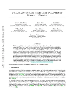 Domain-agnostic and Multi-level Evaluation of Generative Models