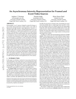 An Asynchronous Intensity Representation for Framed and Event Video
  Sources