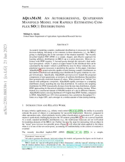 AQuaMaM: An Autoregressive, Quaternion Manifold Model for Rapidly Estimating Complex SO(3) Distributions