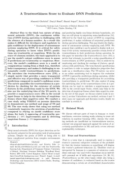 A Trustworthiness Score to Evaluate DNN Predictions