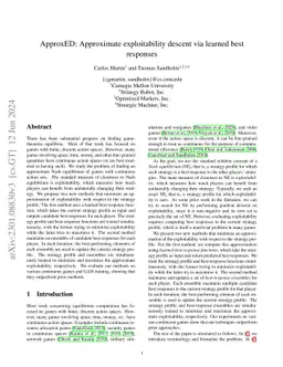 ApproxED: Approximate exploitability descent via learned best responses