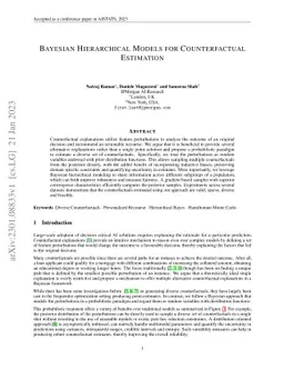 Bayesian Hierarchical Models for Counterfactual Estimation