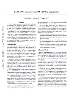 CADA-GAN: Context-Aware GAN with Data Augmentation