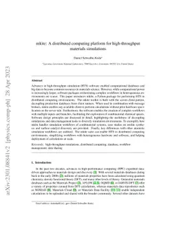 mkite: A distributed computing platform for high-throughput materials
  simulations