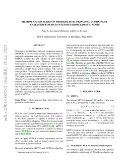 HeMPPCAT: Mixtures of Probabilistic Principal Component Analysers for
  Data with Heteroscedastic Noise