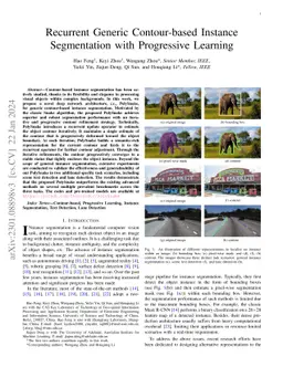 Recurrent Generic Contour-based Instance Segmentation with Progressive
  Learning