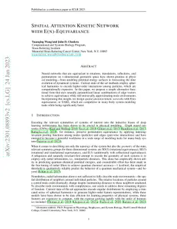 Spatial Attention Kinetic Networks with E(n)-Equivariance