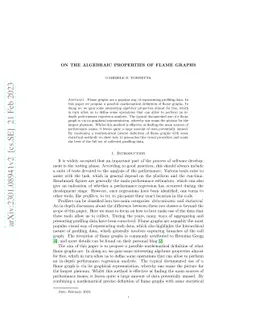 On the Algebraic Properties of Flame Graphs