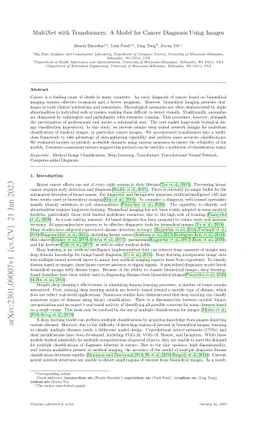 MultiNet with Transformers: A Model for Cancer Diagnosis Using Images