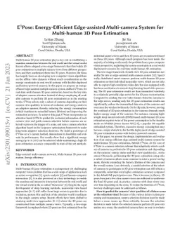 E$^3$Pose: Energy-Efficient Edge-assisted Multi-camera System for
  Multi-human 3D Pose Estimation