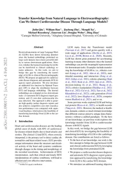 Transfer Knowledge from Natural Language to Electrocardiography: Can We
  Detect Cardiovascular Disease Through Language Models?