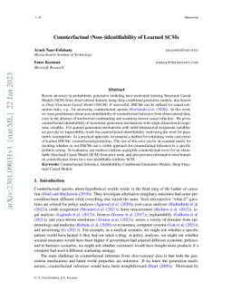 Counterfactual (Non-)identifiability of Learned Structural Causal Models