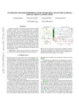Leveraging Speaker Embeddings with Adversarial Multi-task Learning for
  Age Group Classification