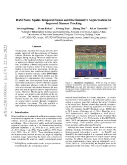 DASTSiam: Spatio-Temporal Fusion and Discriminative Augmentation for
  Improved Siamese Tracking
