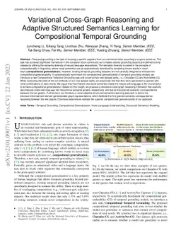 Variational Cross-Graph Reasoning and Adaptive Structured Semantics
  Learning for Compositional Temporal Grounding