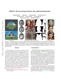 BallGAN: 3D-aware Image Synthesis with a Spherical Background