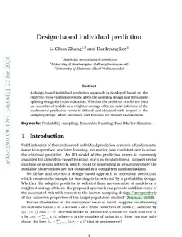 Design-based individual prediction