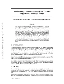 Applied Deep Learning to Identify and Localize Polyps from Endoscopic
  Images