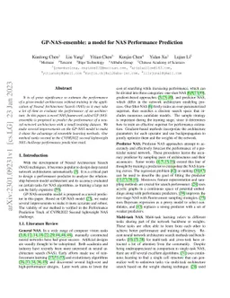 GP-NAS-ensemble: a model for NAS Performance Prediction