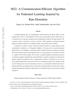 M22: A Communication-Efficient Algorithm for Federated Learning Inspired
  by Rate-Distortion