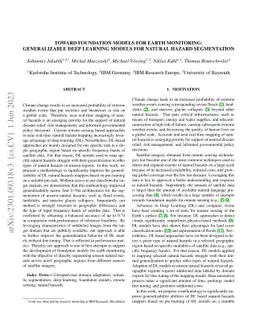 Toward Foundation Models for Earth Monitoring: Generalizable Deep
  Learning Models for Natural Hazard Segmentation