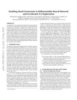 Enabling Hard Constraints in Differentiable Neural Network and
  Accelerator Co-Exploration