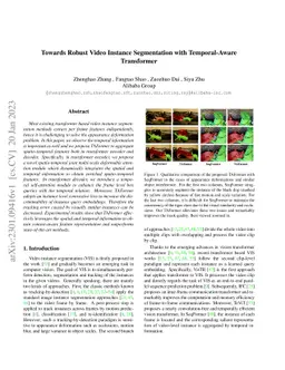 Towards Robust Video Instance Segmentation with Temporal-Aware
  Transformer