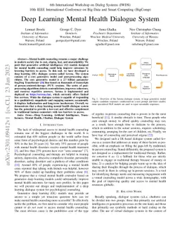 Deep Learning Mental Health Dialogue System