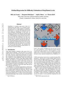 Ordinal Regression for Difficulty Estimation of StepMania Levels
