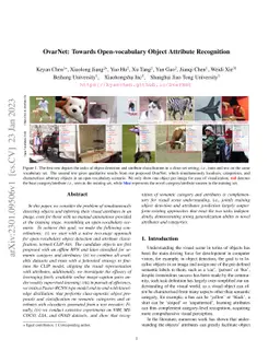 OvarNet: Towards Open-vocabulary Object Attribute Recognition