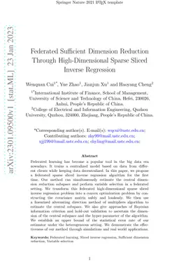 Federated Sufficient Dimension Reduction Through High-Dimensional Sparse
  Sliced Inverse Regression