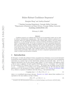 Huber-Robust Confidence Sequences