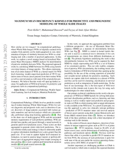 Maximum Mean Discrepancy Kernels for Predictive and Prognostic Modeling
  of Whole Slide Images