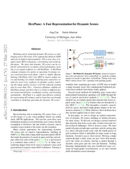 HexPlane: A Fast Representation for Dynamic Scenes