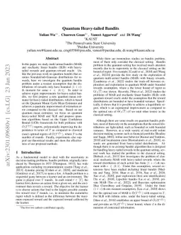 Quantum Heavy-tailed Bandits