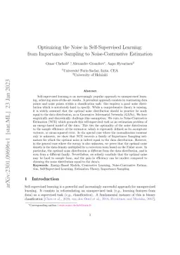 Optimizing the Noise in Self-Supervised Learning: from Importance
  Sampling to Noise-Contrastive Estimation