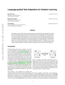 Language-guided Task Adaptation for Imitation Learning