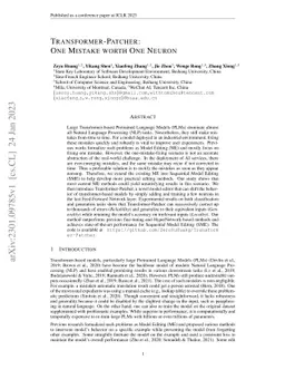 Transformer-Patcher: One Mistake worth One Neuron