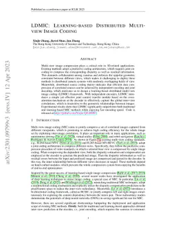 LDMIC: Learning-based Distributed Multi-view Image Coding