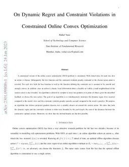 On Dynamic Regret and Constraint Violations in Constrained Online Convex
  Optimization