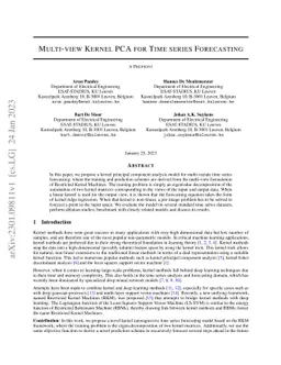 Multi-view Kernel PCA for Time series Forecasting