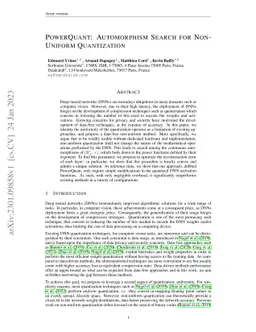 PowerQuant: Automorphism Search for Non-Uniform Quantization