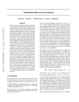 Probabilistic Bilevel Coreset Selection