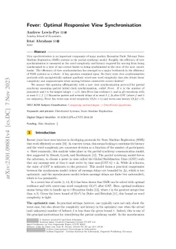 Fever: Optimal Responsive View Synchronisation