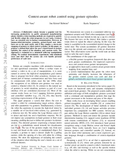 Context-aware robot control using gesture episodes